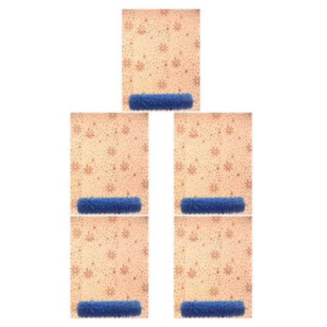 Maytalsory Rouleau de Peinture Embaïstique Mural 7 Outil de Décoration pour Machine à Motifs Bleu Type 4 5Set