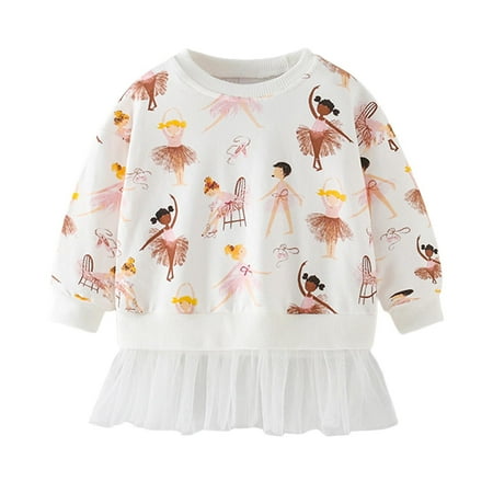

Shirts for Girls Toddler Cartoon Printed Causal Round Neck T Shirts Sweatshirt Long Sleeved Children s Clothing T Shirts for Kids Tops 2-3 Years