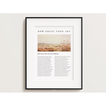 How Great Thou Art Wall Decor Christian Hymn For Home Decor Then Sings My Soul Wall Art Modern Christian Home Decor Unframed Paper Print