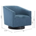 thumbnail image 7 of Comfort Pointe Geneva Cadet Blue Wood Base Swivel Chair, 7 of 7