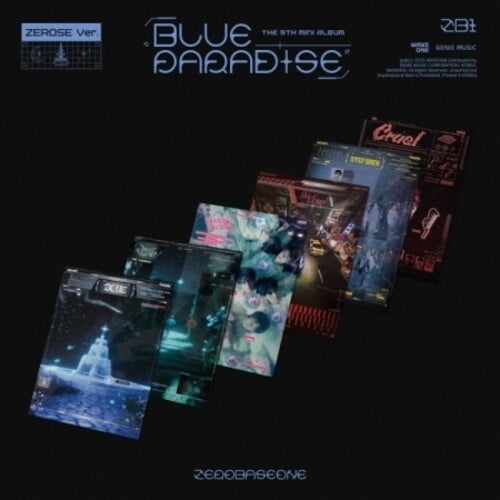 Zerobaseone - Blue Paradise - Zerose Random Cover Version - incl. Postcard Book, Postscard, Photocard, Sticker   Character Card - Music & Performance - CD