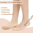 thumbnail image 4 of Womens Toe Topper Socks with Invisible SlingBack 6 Pairs Low Half Cut No Show Toe Covers for Heels, 4 of 6