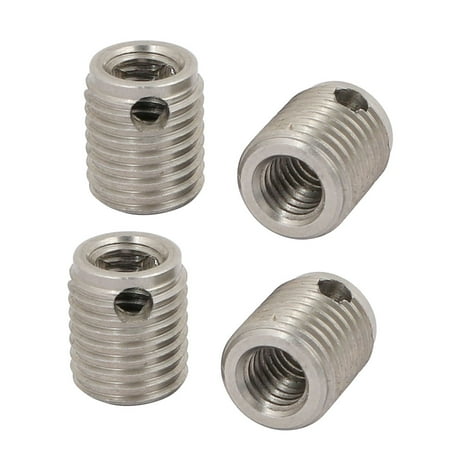 

Uxcell M6 Inner Thread 12mm Length Stainless Steel Self Tapping Thread Insert (4-pack)