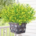 thumbnail image 4 of 8 Bundles Fake Flowers Artificial Lavender Faux Plastic Flowers for Home Wedding Kitchen Garden Patio Window Box Decoration (Yellow), 4 of 7