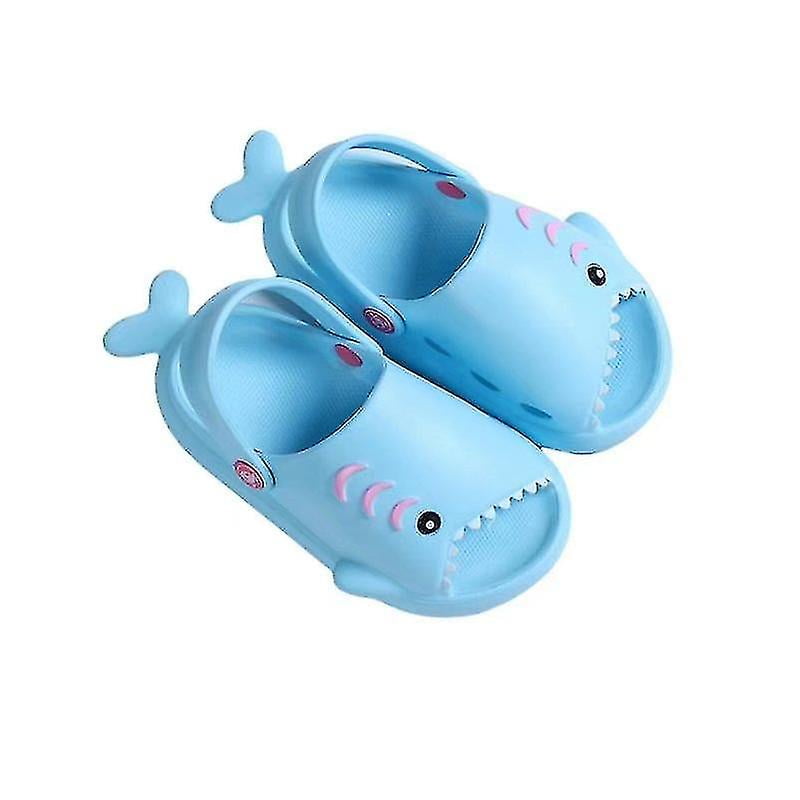 Summer Kids Slippers Cute Shark Slippers Bathroom Non Slip Outdoor Boys And Girls Beach Shoes Cool Flat Soft Fish Mouth Sandals Walmart