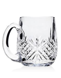 Dublin 18 oz. Non-Leaded Crystal Barware Beer Mug with Handle by Godinger Silver Art