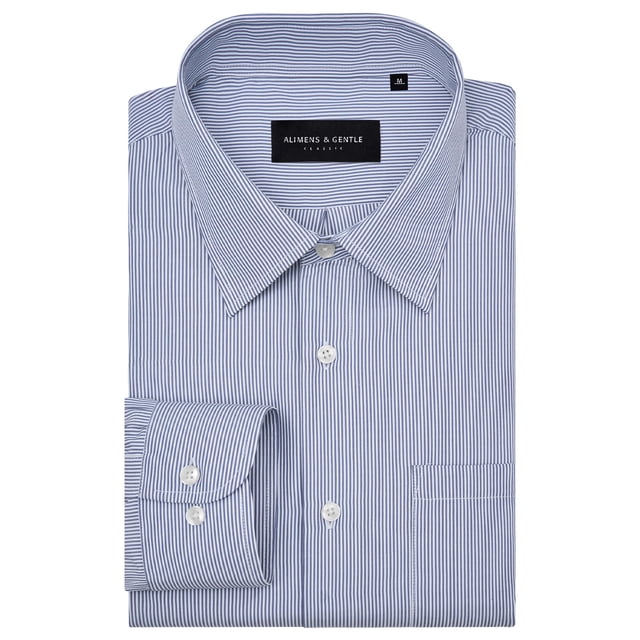Camisa de vestir para hombre Alimens & Gentle Stripe de manga larga