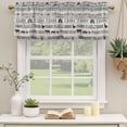 thumbnail image 2 of 2 Pack Valances for Window, Retro Farm Animals Short Curtains for Kitchen Bedroom Living Room, Country Cow Pig Chicken Teal Wooden Rod Pocket Small Window Treatment Valance Drapes 60 x 18 Inch, 2 of 8