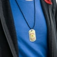 thumbnail image 3 of Taters Not Haters Tots Funny Humor Military Dog Tag Pendant Necklace with Cord, 3 of 5