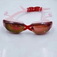 thumbnail image 1 of Swim goggles with ear plugs Waterproof silicone swim goggles Adult men women youth swimming goggles Adult swimming goggles-Pink, 1 of 4