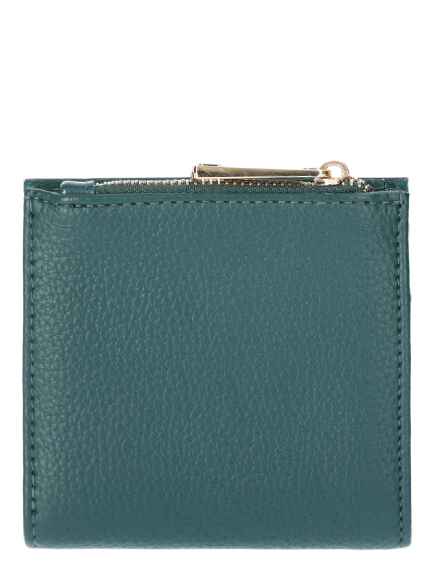 Time & Tru Women's Slim Compact Sadie Tab Card Wallet, Green Time & Tru Women's Slim Compact Sadie Tab Card Wallet, Green