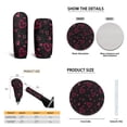 thumbnail image 6 of Yuyamidu Pink Heart Front Back Seat Cover Set of 15 Car Carpet Mats Steering Wheel Cover Seat Belt Pad Handbrake Cover Set Coasters for Women, 6 of 6