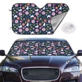 thumbnail image 2 of Balery Floral Rabbit Print Car Windshield Sun Shade,Windshield Sunshade for Car Pickup Truck SUV Accessories-, 2 of 7