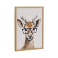 thumbnail image 4 of Kate and Laurel Cute Deer Wearing Glasses Framed Wall Art by The Creative Bunch Studio, 12x16 Gold, Adorable Animal Art for Wall, 4 of 7