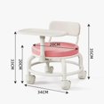 thumbnail image 5 of Baby Dining Chair with Dining Tray Multifunctional Household Childrens Chair Pink, 5 of 5