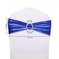 thumbnail image 5 of BalsaCircle 5 Royal Blue Metallic Spandex Chair Sashes Silver Round Buckles Party Ceremony, 5 of 8