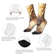thumbnail image 4 of Honeii Golden Horned White Dragon Print Adult Socks,Crew Socks,Casual Calf Socks,Daily Wear Socks for Men & Women, Perfect for Sports, Casual and Everyday Use, 4 of 6