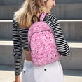thumbnail image 5 of Disketp Breast Cancer Awareness2 print Canvas Backpack Lightweight Travel Daypack Student Rucksack Laptop Backpack-Small, 5 of 5