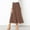 Coffee, variant on Idoravan Women's Basic Versatile Skirt Fashion Women Print Casual Ruched Ruffles Pocket Elastic Waist Bohemian Style Skirts