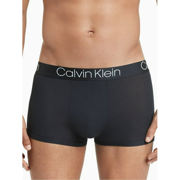Calvin Klein Men's CK Ultra Soft Modal Trunk, Black/Sliver, Large -  