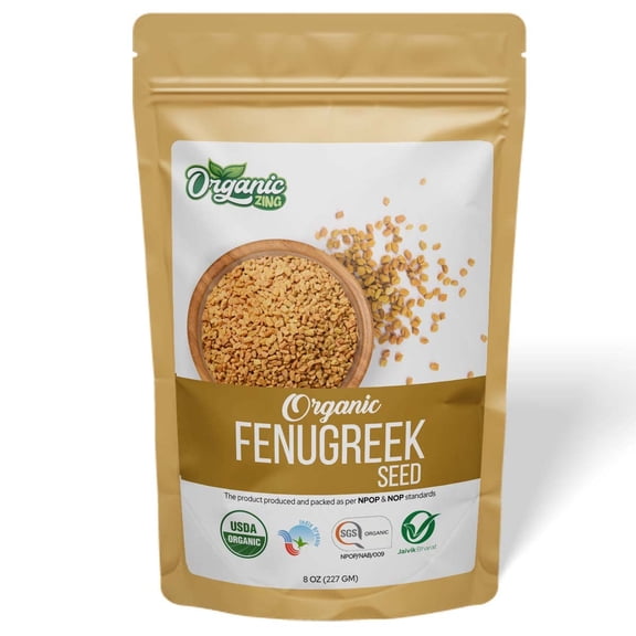 Organic Fenugreek Seeds, Vegan | Preservative Free | Product of India - 227g/8 oz