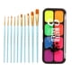 thumbnail image 1 of Kit de pintura facial y corporal profesional, paleta de 10 pinceles, pintura para teatro y maquillaje. 14x6.5x1.6CM, 1 of 9