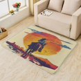 thumbnail image 2 of Cowgirl Rugs for Bedroom - 4x6 Rug - Cowgirl Rug - Western Cowboy Area Rug - Horse Riding Sunset Rugs - Girls Wild West Carpet, 2 of 7