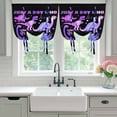 thumbnail image 4 of Purple Dinosaur Tie Up Curtains for Windows, Adjustable Balloon Window Shades, JUST A Boy Who Loves Dinosaur Jungle Animals Kitchen Window Treatments Farmhouse Short Curtains with Rod Pocket 42"x45", 4 of 8