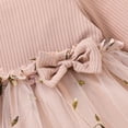thumbnail image 5 of Blotona Toddler Girl Autumn Sweet Dress,Long Sleeve Round Neck Flower Embroidered Patchwork A-Line Dress with Bow,Tulle Princess Dress for Wedding Flower-Girls, Sizes 3M-3T, 5 of 7