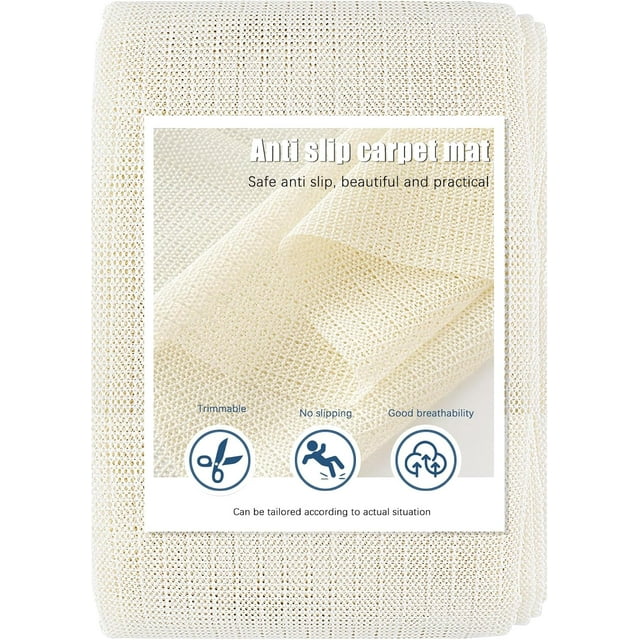 Shisuyan Rug Pad: 200x300cm Non Slip Carpet Pad - Replacement Carpet Gripper For Area Rugs Prevents Sliding Protects Hardwood Floors