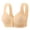 Beige, variant on Plus Size Bras for Women Seamless No Underwire Front Closure Bralettes Push Up Full Coverage Breathable Wireless Bras