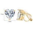 thumbnail image 2 of Yoursfs Simple Cubic Zirconia Clip On Earrings Gold Heart Hypoallergenic 18K Gold Plated Trendy Non Pierced Earrings, 2 of 7