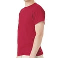 thumbnail image 5 of Hanes Short Sleeve T-Shirt - Heather Red, Men Crewneck Comfortable Classic Fit Tee, 3XL, 5 of 5