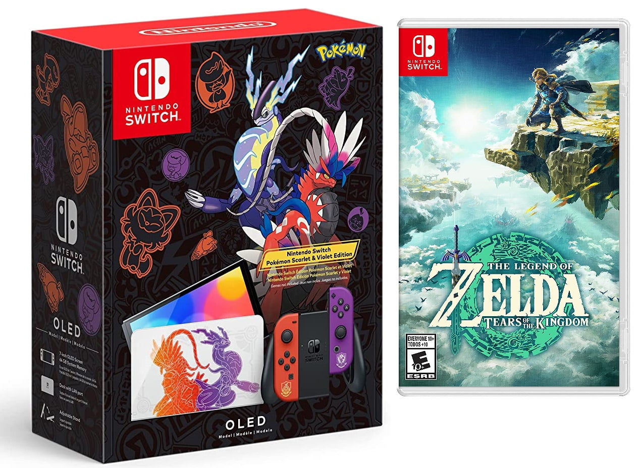 Nintendo Switch OLED Pokémon Edition+ Zelda Tears of Kingdom Game ...