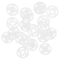 Toyvian 100Sets Clear Sew on Snap Buttons for Clothes DIY Sewing Projects Durable Plastic