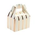 thumbnail image 3 of Rose Gold Foil Striped Gable Boxes With Handle, 36-Pack for Wedding, Baby Shower, Kids Birthday Party, Baptism, Grad, 3 of 5