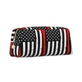 thumbnail image 2 of Goofa Firefighters USA Flag Pattern Leather Pencil Case, Pencil Pouch, Pencil Bag, Pen Case, Pen Pouch, Pen Bag, Pencil Pouches, Pencil Bags,College Pencil Case, 2 of 7