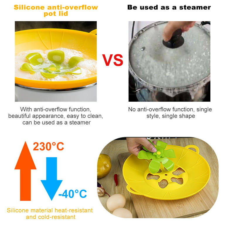 26cm Silicone lid Spill Stopper Cover For Pot Pan Cooking Tools Flower  Cookware Home Kitchen Accessories Gadgets