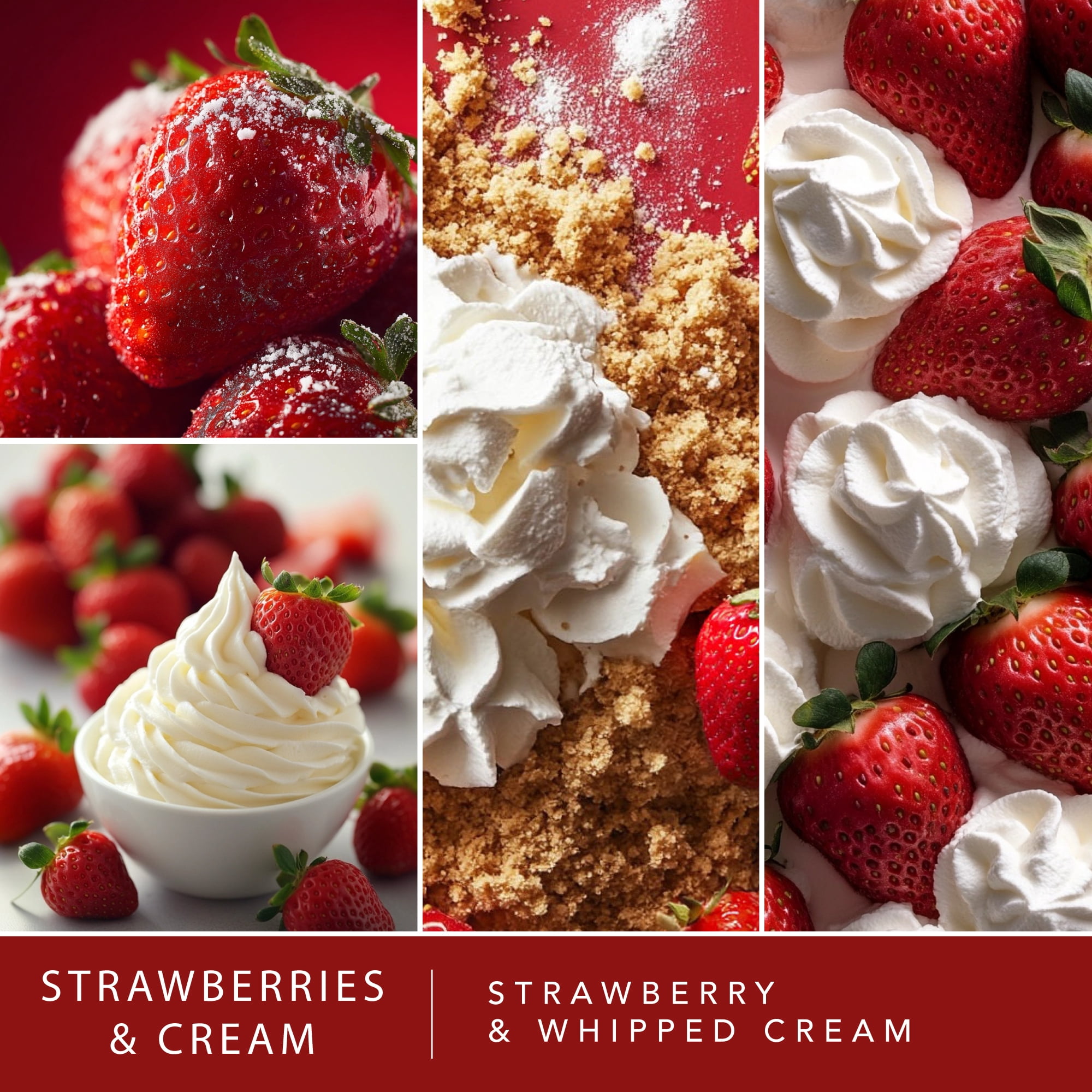 (2 pack) Strawberries N' Cream Scented Wax Melts, ScentSationals, 5 oz