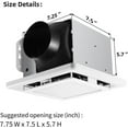 thumbnail image 3 of Bathroom Exhaust Fan with Light 110 CFM Quiet 6500K 800LM Household Ventilation Fan Light Combo, Energy Saving Ceiling Mount Bathroom Air extractor, Multipurpose Bath Extractor Easy to Install, 3 of 8