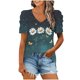 thumbnail image 2 of Puntoco Liquidación de blusas cortas para mujer, blusa holgada informal de manga corta a la moda para mujer, 2 of 5