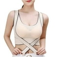 thumbnail image 4 of Strappy Bra Women Full-Coverage Bra Feature V-Neck Padded Bra Style W-1269 White L, 4 of 4
