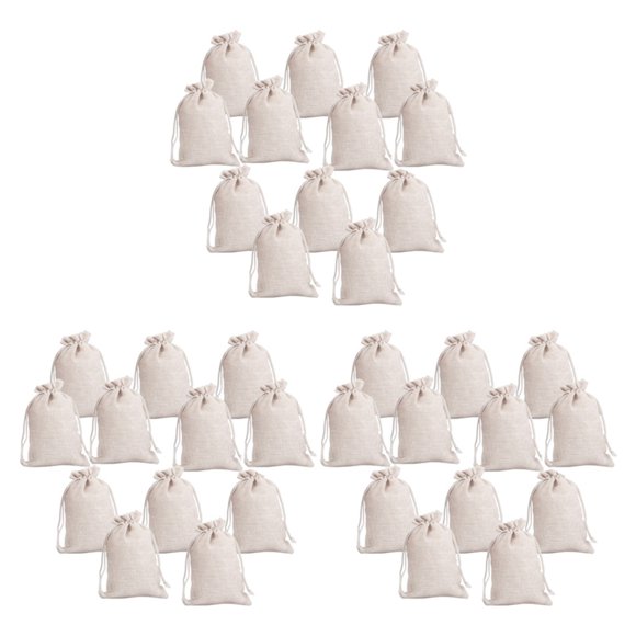36Pcs Small Cotton Drawstring Bags Reusable Muslin Cloth Gift Candy Favor Bag Jewelry Pouches