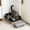 Black589, variant on Stainless Steel High Sided Cat Litter Box With Step Platform And Scoop, Odor Control Large Capacity Easy Clean Pet Toilet For Small Cats Durable Anti Leak Design