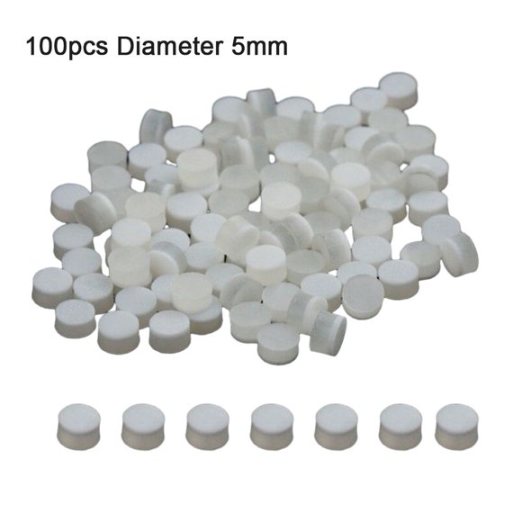Lot de 100 Marqueurs Incrustés de Touches en Acrylique Noir Diamètre 5mm