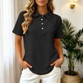 thumbnail image 2 of vigerkar Womens Polo Shirts Short Sleeve Quick Dry Collared Shirts Business Casual Work Tops Athletic Tennis Golf Shirt (Black, 4XL), 2 of 7