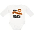 thumbnail image 3 of Inktastic I Love Someone with Multiple Sclerosis orange heart ribbon Boys or Girls Long Sleeve Baby Bodysuit, 3 of 5