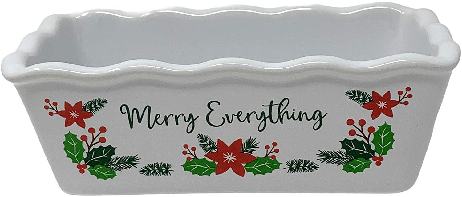 Merry Ceramic Mini Loaf Pan by Celebrate It®