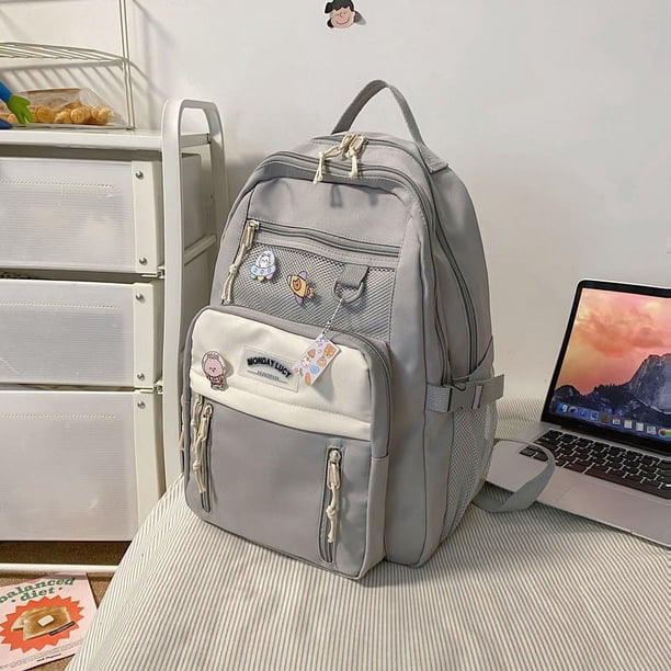 Mochila escolar para mujer, mochila para niña de secundaria, mochila de dibujos animados para estudiantes de secundaria coreana, de tercer a quinto grado y de sexto grado para escuela primaria