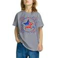 thumbnail image 5 of CFLVAEK Kids 4th of July T Shirts Funny Stars Stripes Patriotic Graphic Tees Comfy Cotton Round Neck Short Sleeve Tshirts Girls Boys Indenpendence Day Tshirt 9 Years, 5 of 7